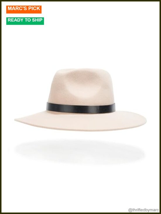 Wool Fedora Hat with Signature Logo Rivet